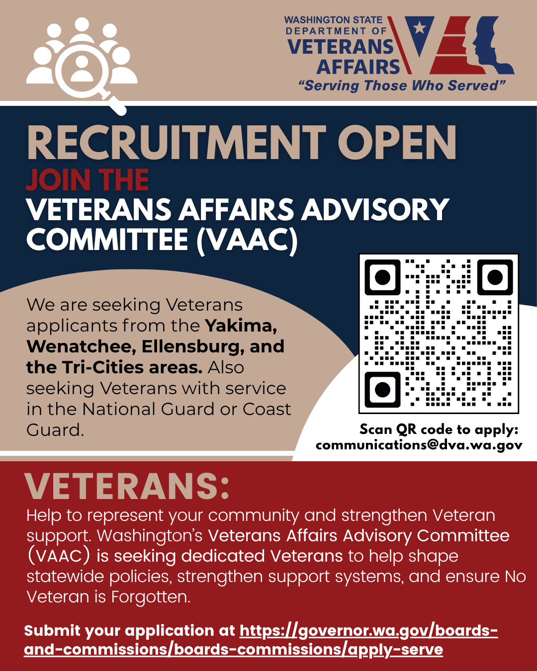 VAAC Recruitment flyer