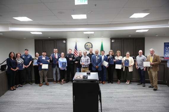 Pierce County installs nearly 600 emblems on fleet vehicles, raising money and awareness for suicide prevention 
