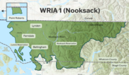 WRIA 1 map with topography