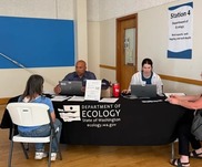 Open House Ecology staff helping water users.