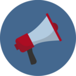 Megaphone with background