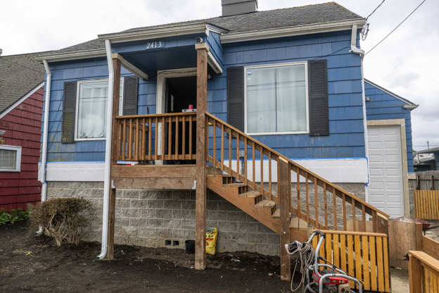 A completed home elevation through CFAR. 