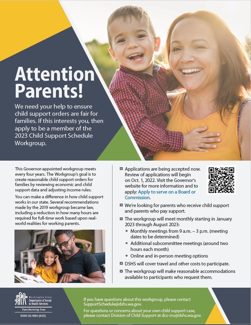 Parents can make a difference in how child support works in Washington ...