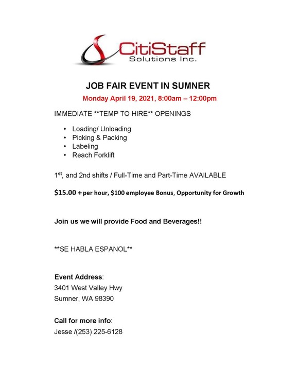 CityStaff event flyer