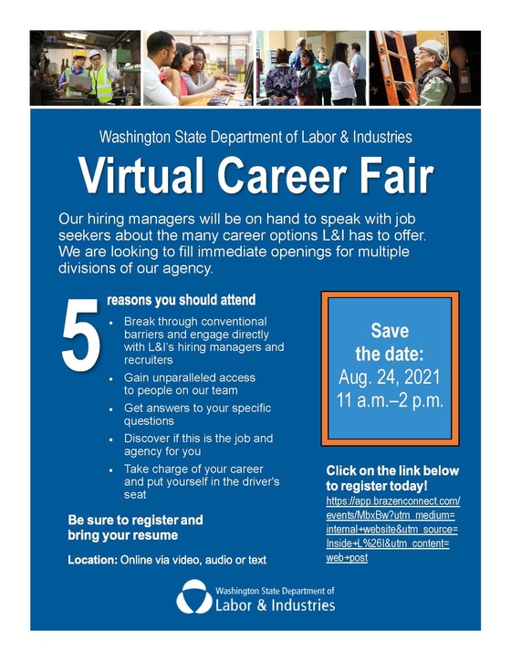 Virtual Career Fair flyer