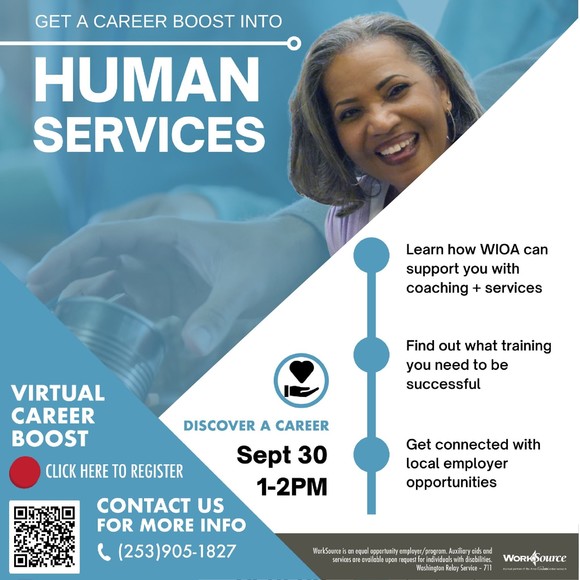 Career Boost Human Services flyer