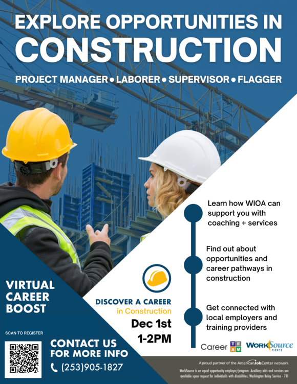 Construction Career Boost flyer