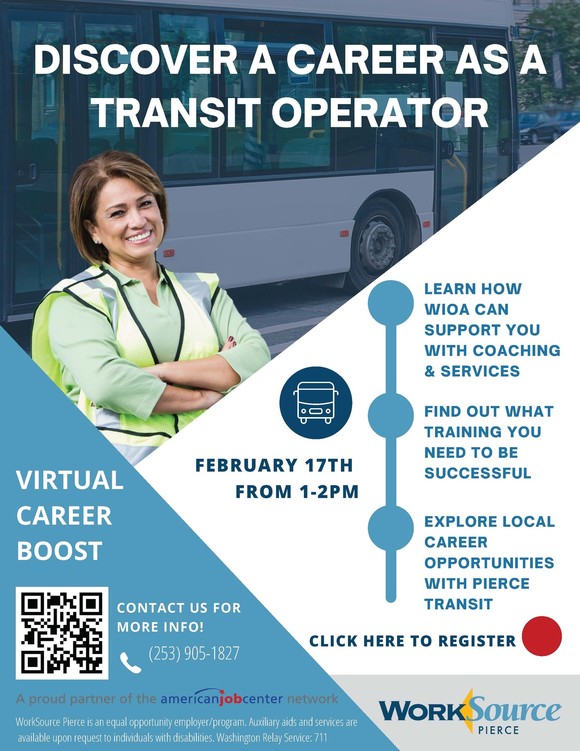 Transit Career Boost flyer