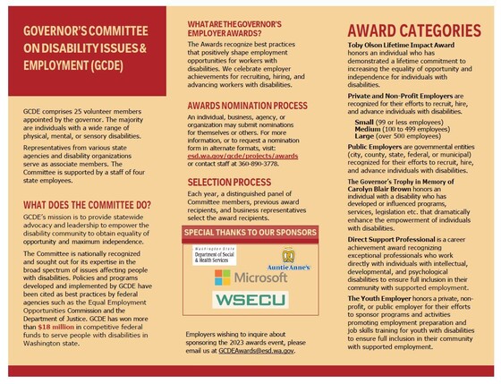Awards brochure page 2