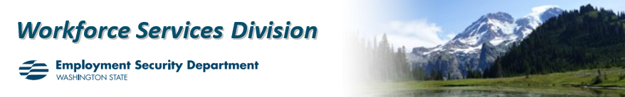 Workforce Services Division, ESD, color banner for the WSD Connection newsletter