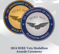 US DOL HIRE Vets Medallion Awards badge logos