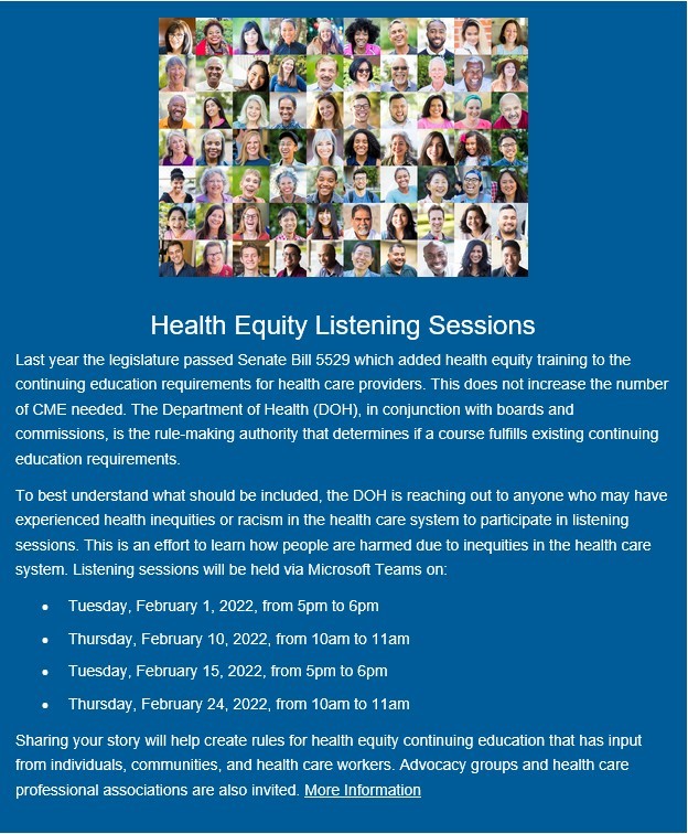 Health Equity Listening Sessions
