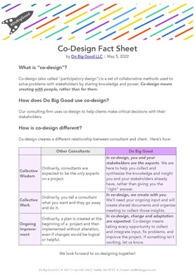 Do Big Good Co-Design Fact Sheet