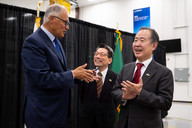 Washington Governor Jay Inslee and Japanese Ambassador Koji Tomita signed a memorandum of cooperation on Wednesday, June 29