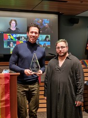 Nick Receiving Award