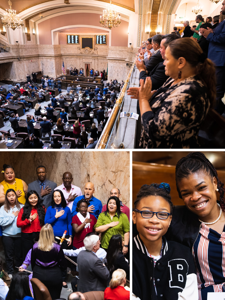 Gov. Jay Inslee delivered his "State of the State" address Tuesday inside the state House Chambers.