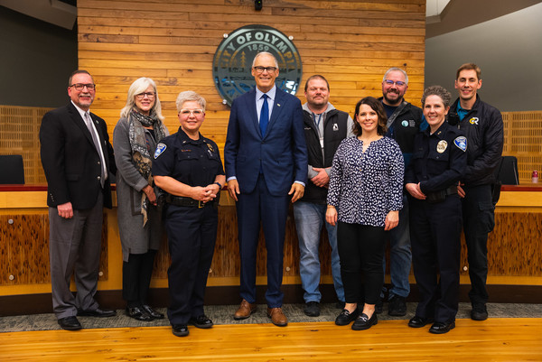 Gov. Jay Inslee met the Olympia Police Department to discuss their crisis intervention program