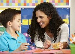 Picture of a teacher and a student