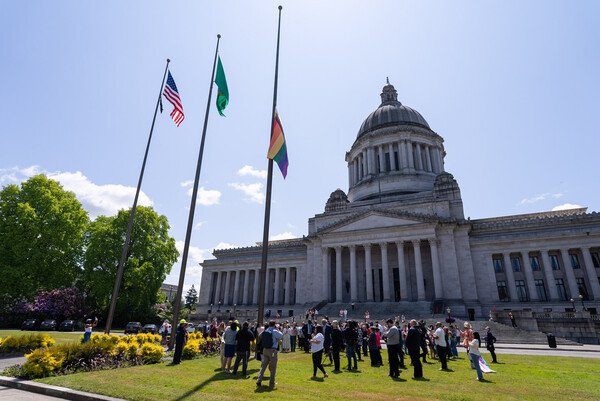 The LGBTQ Pride Flag was raised over the Capitol on Thursday, June 1 in honor of Pride Month.