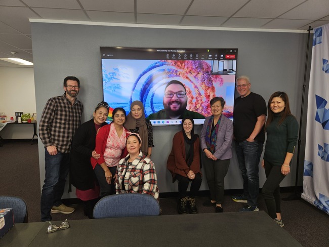 Photo of members of the WIN Leadership Team meeting together in November