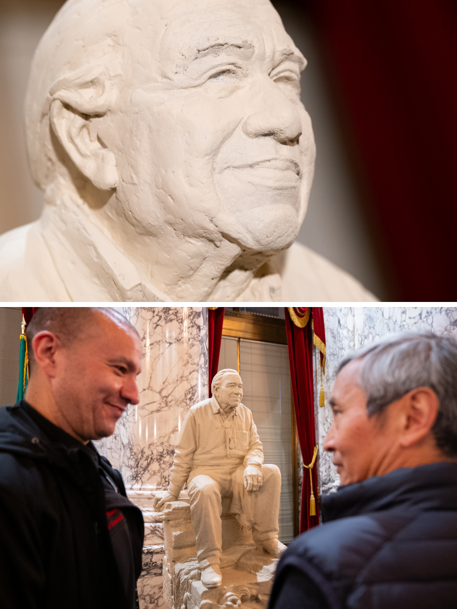 A maquette of the statue of Billy Frank Jr to be sent to the National Statuary Hall in Washington D.C. was unveiled this week.