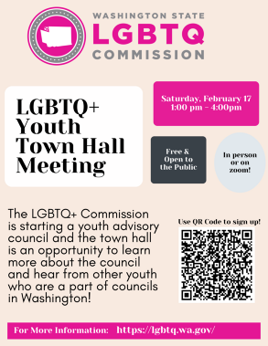 LGBTQ Youth Town Hall Meeting Flyer