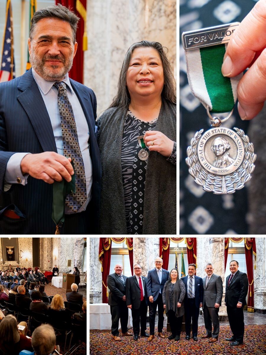 Donnie Chin's family receiving his Medal of Valor