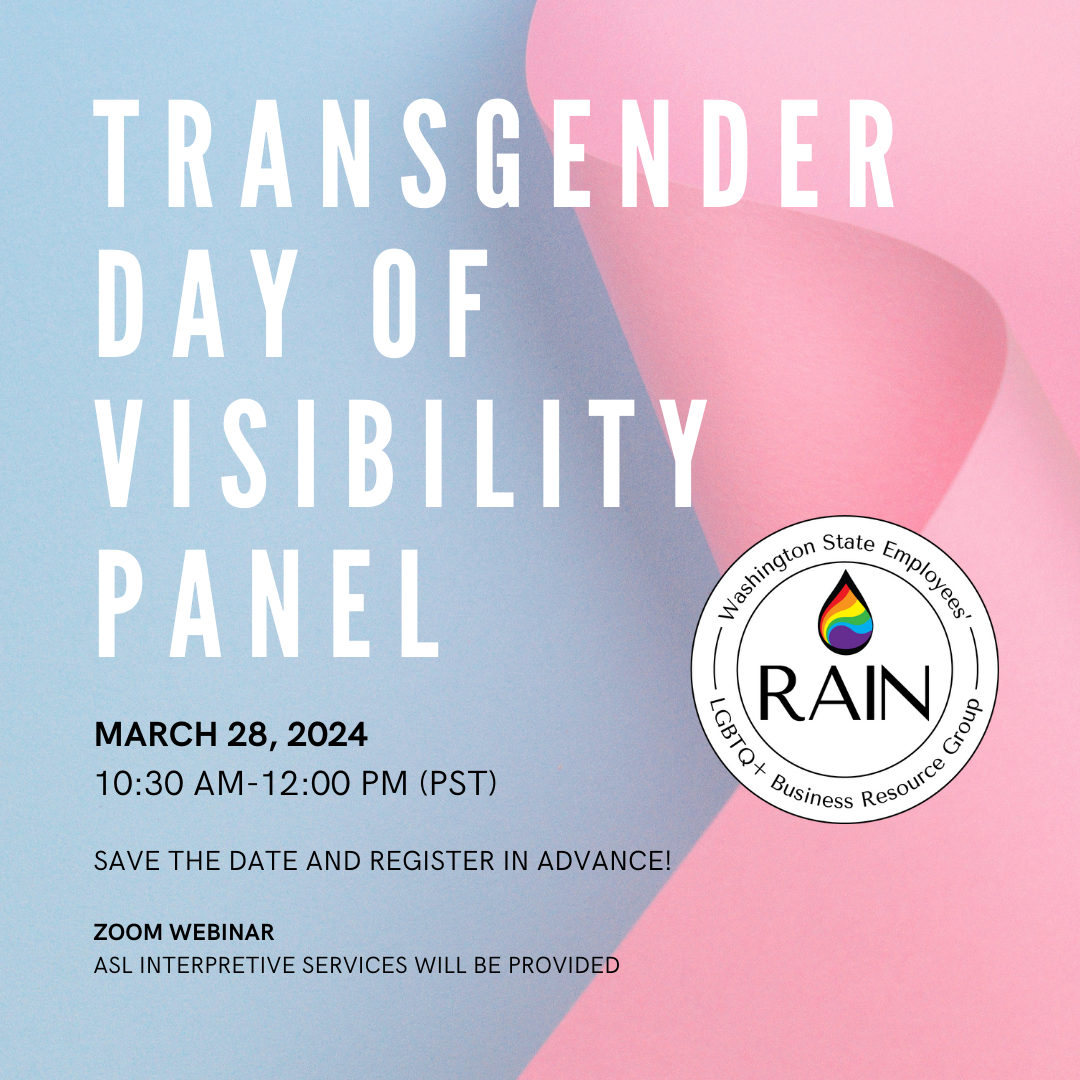 RAIN Transgender Day Of Visibility Panel