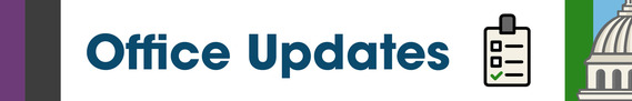 Office Updates. A checklist sits to the right of the text.
