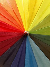 Image of a rainbow color umbrella