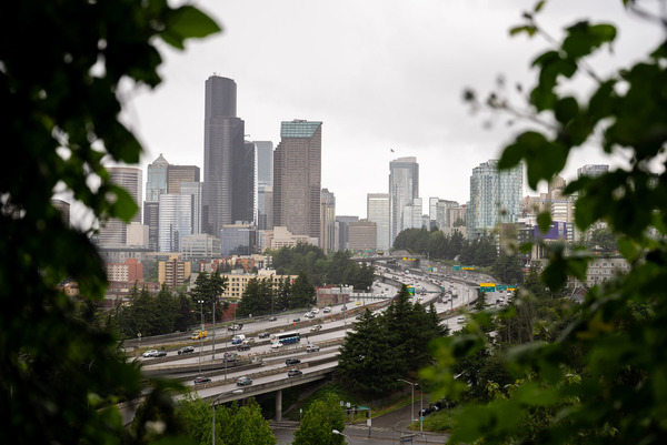 The Seattle skyline from Beacon Hill neighborhood