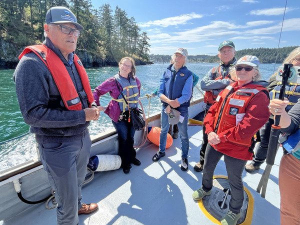 Friends of San Juan Islands hosted Gov. Jay Inslee aboard one of their boats last weekend to tour eelgrass and bull kelp beds