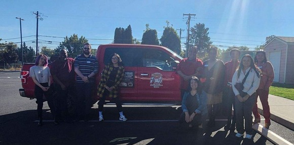 Photo of CAB lunch in Yakima with Travis Bob of A&B Native American Cuisine.