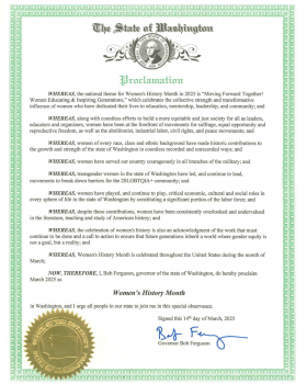 March 2025 Women's History Month Official Proclamation