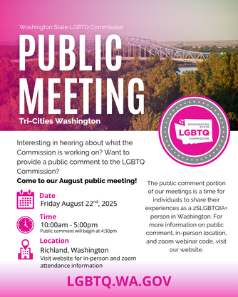 August Public Meeting Poster