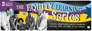 WA State Office of Equity image with five people gathered and focusing on an object together