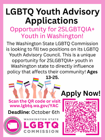 LGBTQ Youth Advisory Council Flyer