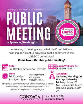 Spokane Public Meeting Poster