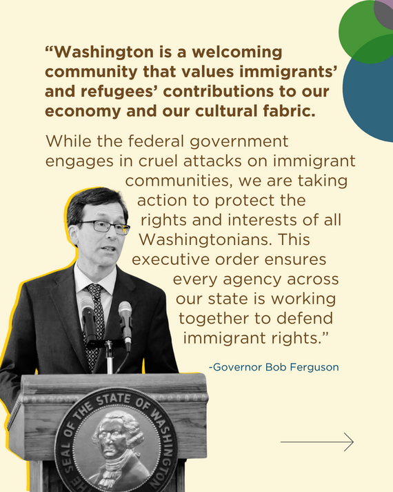 Governor Ferguson standing at a lectern