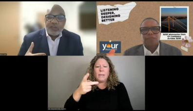 Jesse Jones, Tamieca Hamlin and Kelly Brunson during our keynote presentation at our Customer Experience Conference.