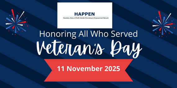 Red, White and Blue Background with the words honoring Veterans