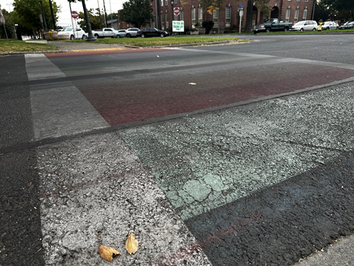 Yakima Faded Rainbow Crosswalks