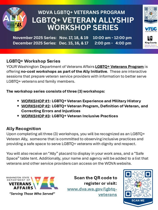 LGBTQ+ Veterans Allyship Workshop