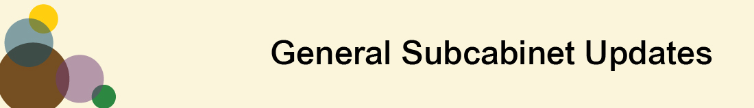 General Subcabinet Updates graphic heading