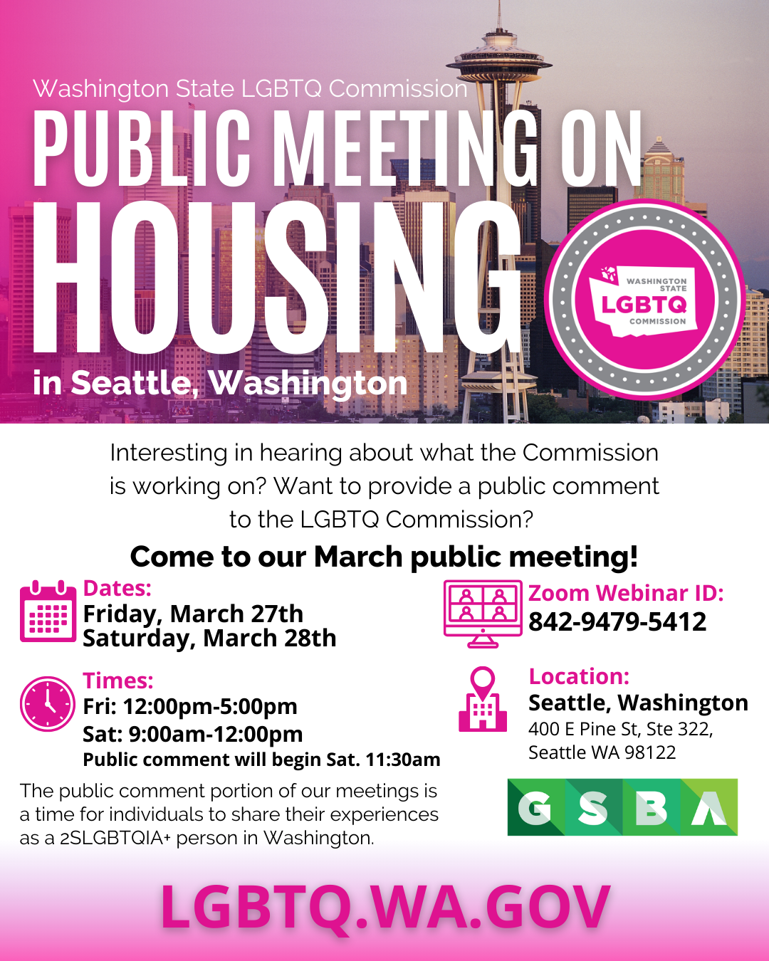 March 2026 Public Meeting on Housing Updated Flyer
