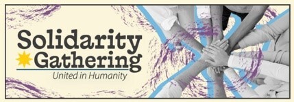 Solidarity Gathering - United in Humanity banner