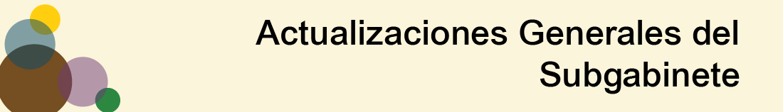Gráfico del encabezado: "Actualizaciones Generales del Subgabinete"