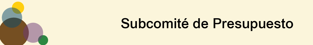 Gráfico del encabezado: "Subcomité de Presupuesto"