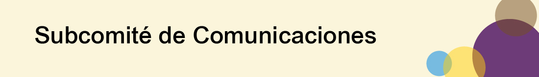Gráfico del encabezado: "Subcomité de Comunicaciones"