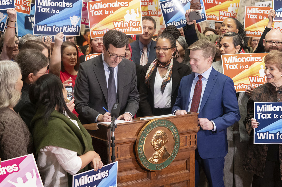 Millionaires' Tax bill signing